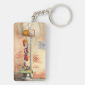 Slam Dunk auf Basketball Hoop von Jay Throckmorton Schlüsselanhänger (Rückseite)