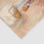 Slam Dunk auf Basketball Hoop von Jay Throckmorton Seidenpapier (Ausschnitt)