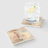 Slam Dunk auf Basketball Hoop von Jay Throckmorton Steinuntersetzer (Seitenansicht)