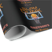 Slam Dunk Basketball Any Age Birthday Geschenkpapier (Rolleneckpunkt)
