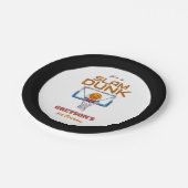 Slam Dunk Basketball Any Age Birthday Pappteller (Schrägansicht)
