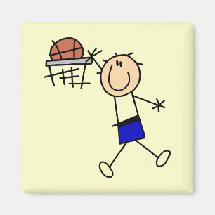 Slam Dunk Basketball - Blaue T-Shirts und Geschenk Magnet