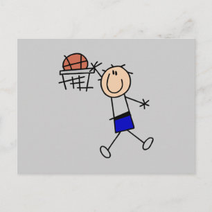 Slam Dunk Basketball - Blaue T-Shirts und Geschenk Postkarte