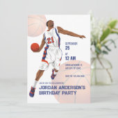 Slam dunk Basketball Geburtstag Einladung (Stehend Vorderseite)