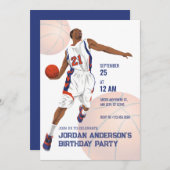 Slam dunk Basketball Geburtstag Einladung (Vorne/Hinten)