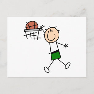 Slam Dunk Basketball grüne T-Shirts und Geschenke Postkarte