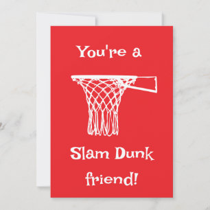 Slam Dunk Basketball Kinder Klassenzimmer Valentin Feiertagskarte
