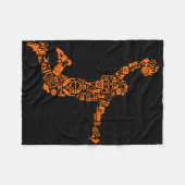 Slam Dunk Basketball Lang Fleecedecke (Vorderseite (Horizontal))
