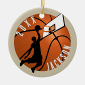 Slam Dunk! Basketball Player Christmas Keramik Ornament (Vorne)