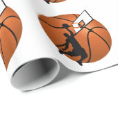 Slam Dunk Basketball Player mit Hoop on Ball Geschenkpapier (Rolleneckpunkt)