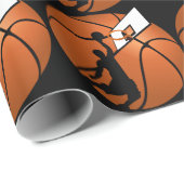 Slam Dunk Basketball Player mit Hoop on Ball Geschenkpapier (Rolleneckpunkt)