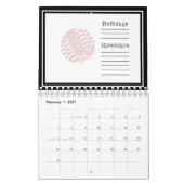 Slam Dunk Basketball Player mit Hoop on Ball Kalender (Feb 2027)