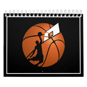 Slam Dunk Basketball Player mit Hoop on Ball Kalender