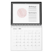 Slam Dunk Basketball Player mit Hoop on Ball Kalender (Jan 2026)