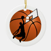 Slam Dunk Basketball Player mit Hoop on Ball Keramikornament (Vorne)