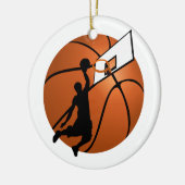 Slam Dunk Basketball Player mit Hoop on Ball Keramikornament (Links)