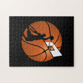 Slam Dunk Basketball Player mit Hoop on Ball Puzzle (Horizontal)