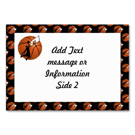 Slam Dunk Basketball Player mit Hoop on Ball Tischnummer (Rückseite)