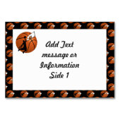 Slam Dunk Basketball Player mit Hoop on Ball Tischnummer (Vorderseite)