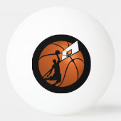 Slam Dunk Basketball Player mit Hoop on Ball Tischtennisball (Vorderseite)