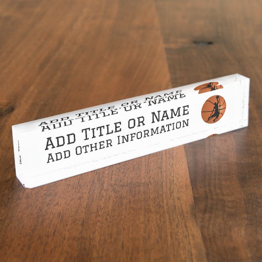 Slam Dunk Basketball Player Namensplakette (Seite)