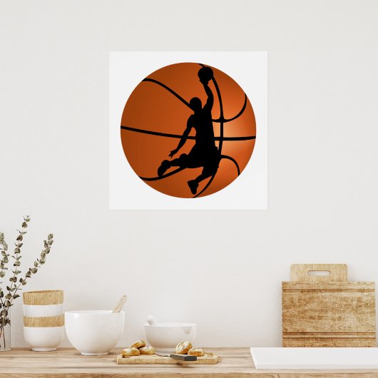 Slam Dunk Basketball Player Poster (Küche)