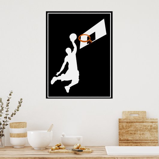 Slam Dunk Basketball Player Poster (Küche)