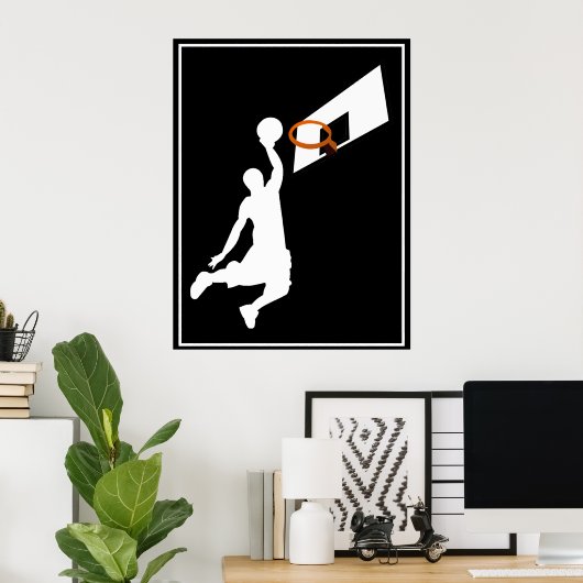 Slam Dunk Basketball Player Poster (Heimbüro)