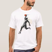 Slam Dunk Basketball Player Silhouette Sports   T-Shirt (Vorderseite)