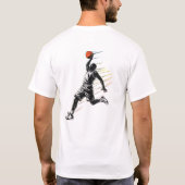 Slam Dunk Basketball Player Silhouette Sports   T-Shirt (Rückseite)