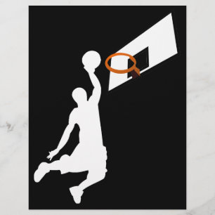 Slam Dunk Basketball Player - Weiße Silhouette