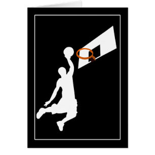 Slam Dunk Basketball Player - Weiße Silhouette