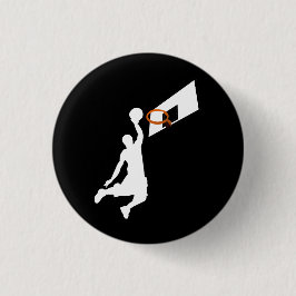 Slam Dunk Basketball Player - Weiße Silhouette Button