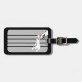 Slam Dunk Basketball Player - Weiße Silhouette Gepäckanhänger (Vorderseite horizontal)