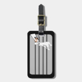 Slam Dunk Basketball Player - Weiße Silhouette Gepäckanhänger (Vorderseite vertikal)