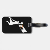 Slam Dunk Basketball Player - Weiße Silhouette Gepäckanhänger (Rückseite horizontal)
