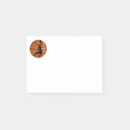 Slam Dunk Basketball Spieler auf Basketball Post-it Klebezettel