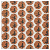 Slam Dunk Basketball Spieler auf Basketball Stoff (Muster)