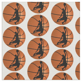 Slam Dunk Basketball Spieler auf Basketball Stoff