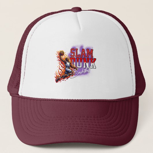 "SLAM DUNK" Basketball Truckerkappe (Vorderseite)
