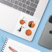 SLAM DUNK! Basketballspieler Aufkleber (Laptop mit iPhone)