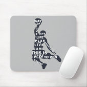 Slam dunk Basketballspieler mit Volltext Mousepad (Mit Mouse)