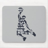 Slam dunk Basketballspieler mit Volltext Mousepad (Vorne)