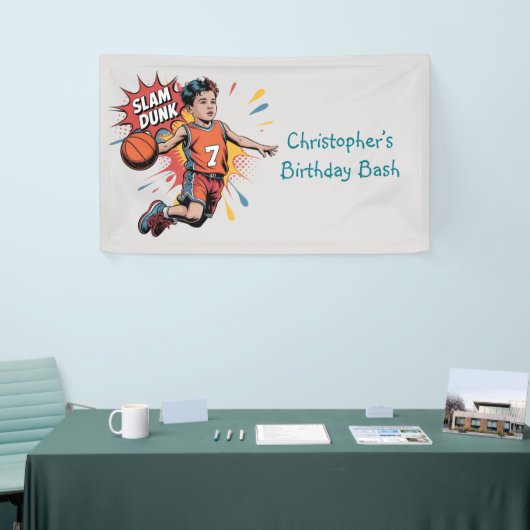 Slam Dunk Boy Birthday Bash Banner (Messeveranstaltung)
