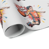 Slam Dunk Boy Birthday Bash Geschenkpapier (Rolleneckpunkt)