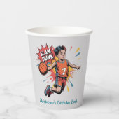 Slam Dunk Boy Birthday Bash Pappbecher (Vorderseite)