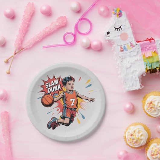 Slam Dunk Boy Birthday Bash Pappteller (Party)