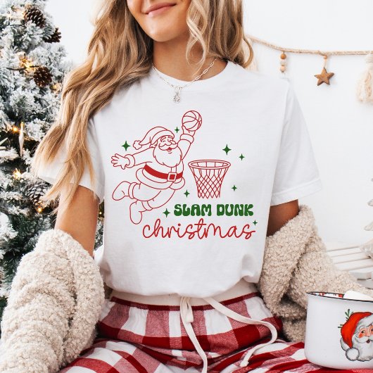 Slam Dunk Christmas Basketball T-Shirt