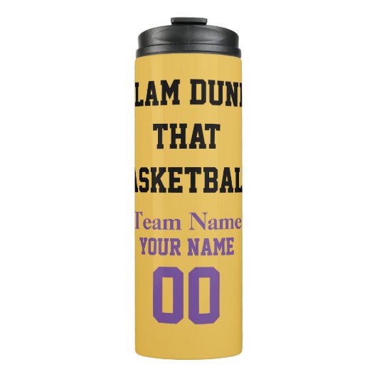 Slam Dunk, der Basketballname Thermosbecher (Vorderseite)