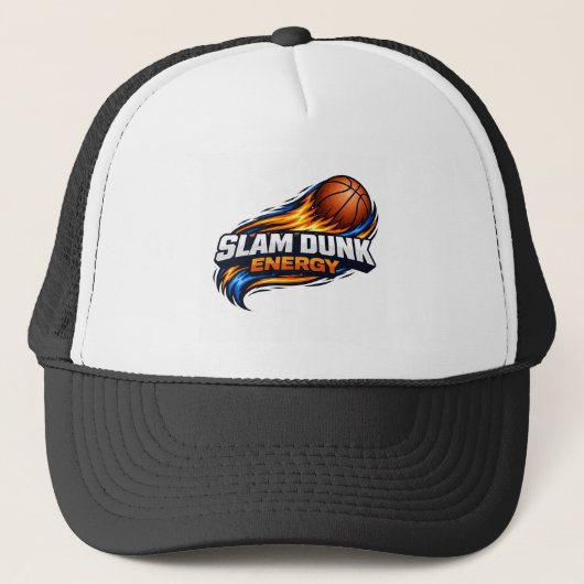 Slam Dunk Energy Basketball Mütze | Kräftiges Oran (Vorderseite)